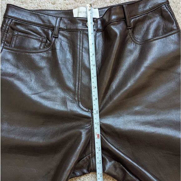 Aritzia Wilfred Melina Rich Mocha Brown High-Rise Straight Leg Pants, size 10 - Picture 8 of 11